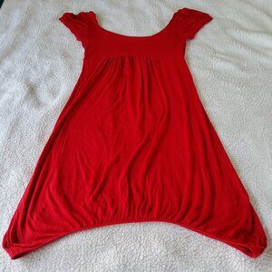 Velvet Torch Vintage Y2K Rayon Balloon Hem Red Small Dress